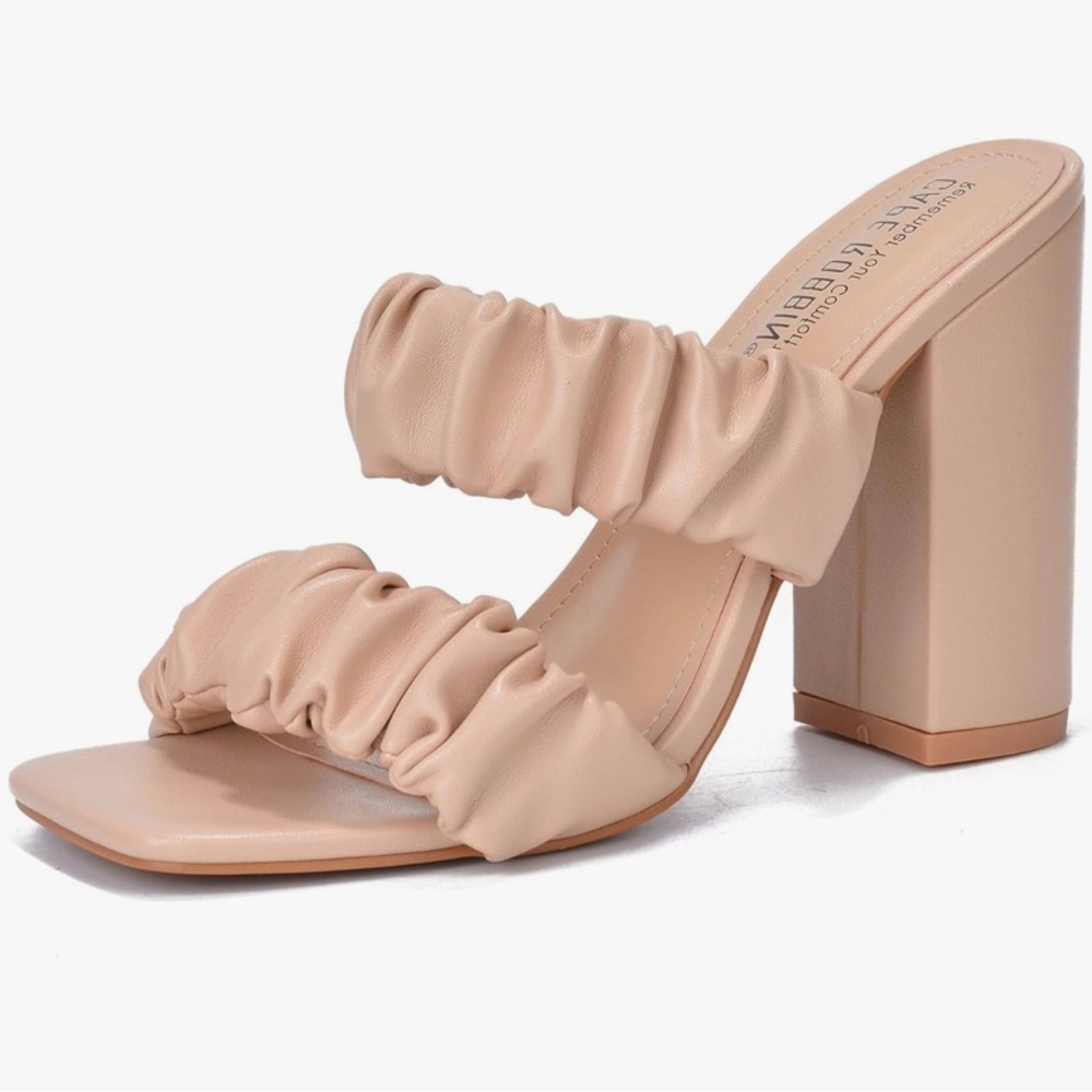 Cape Robbin Chunky Square Toe Heel, Size 8